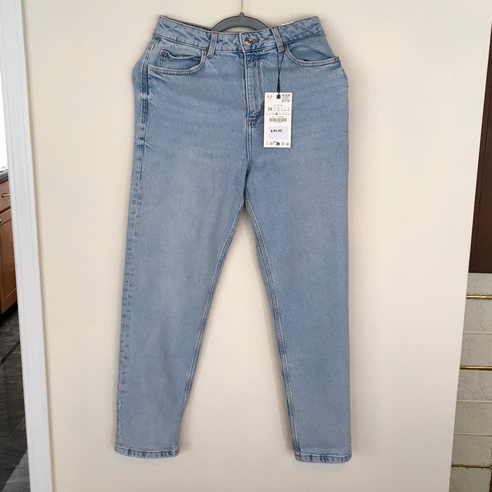 Light Blue Women’s High-Rise “Mom” style Jeans